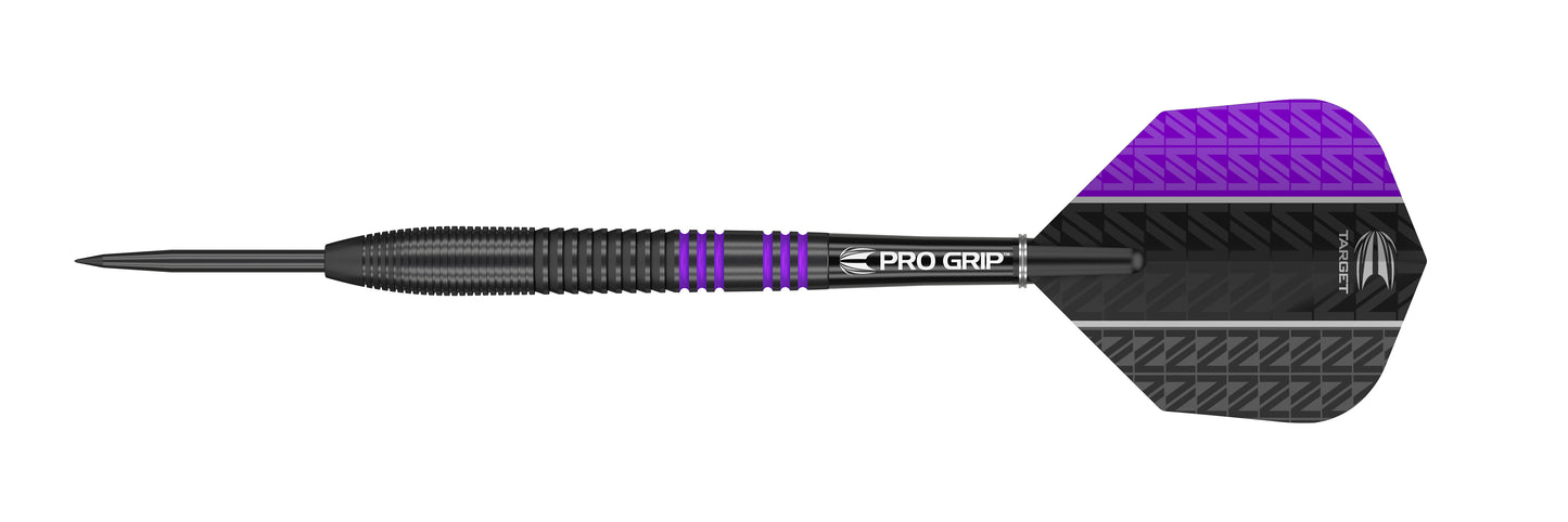 VAPOR8 BLACK  PURPLE STEEL TIP DARTS